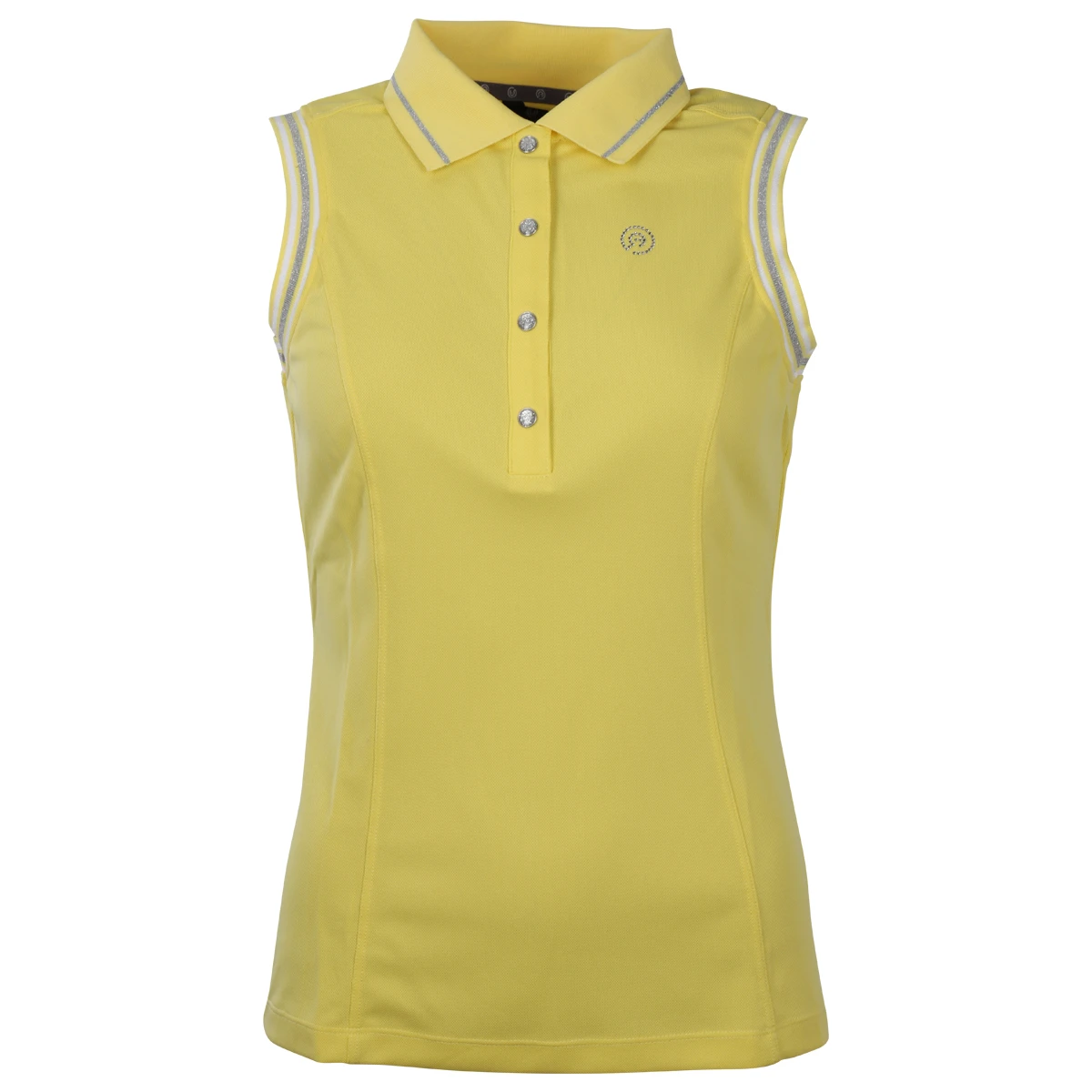 Polo Anky Mouwloos Geel 3 Polo Anky Mouwloos Geel