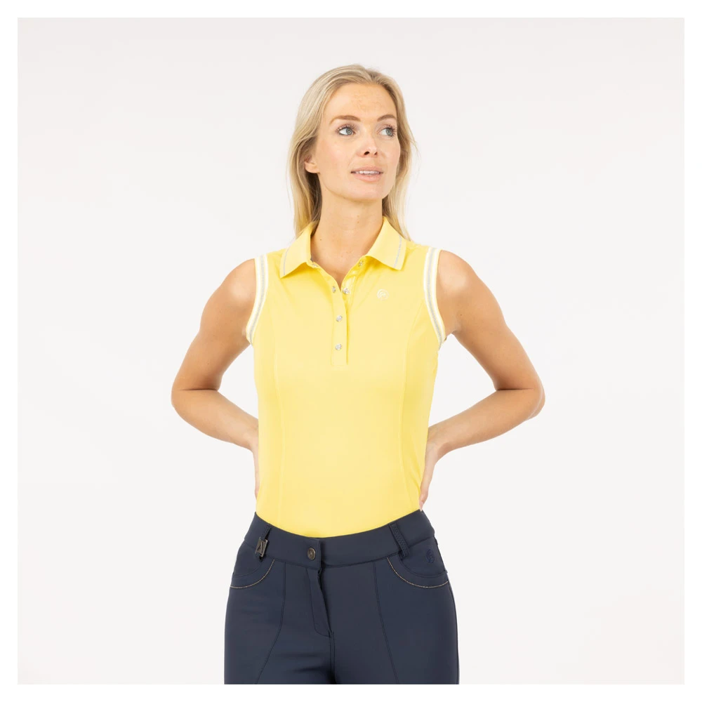 Polo Anky Mouwloos Geel 6 Polo Anky Mouwloos Geel - Afbeelding 4