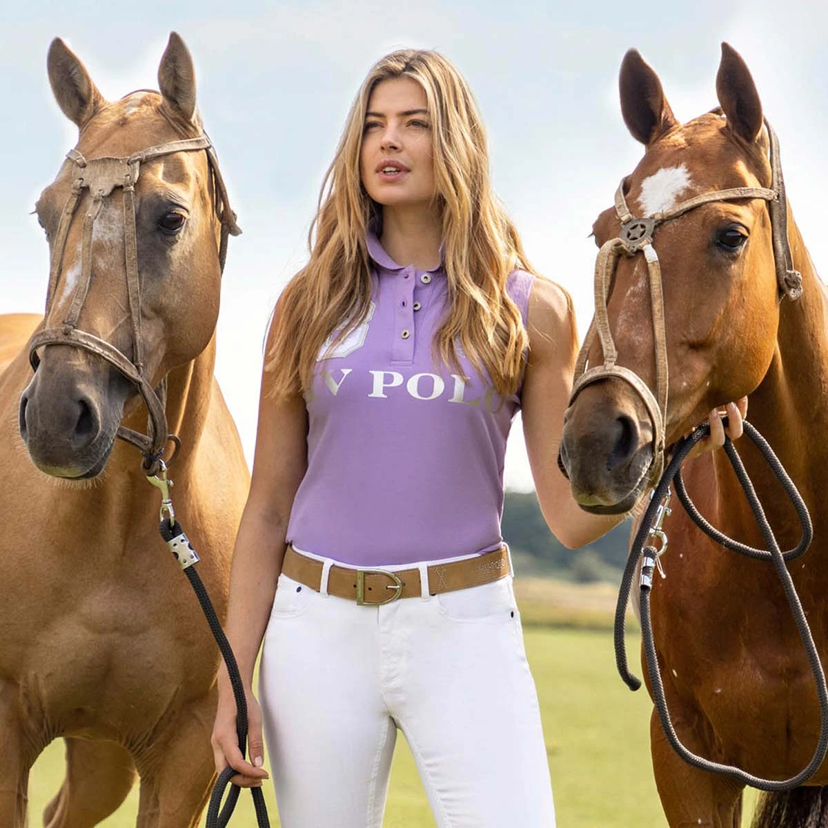 Polo HV POLO HVPFavouritas Mouwloos Paars 5 Polo HV POLO HVPFavouritas Mouwloos Paars - Afbeelding 3