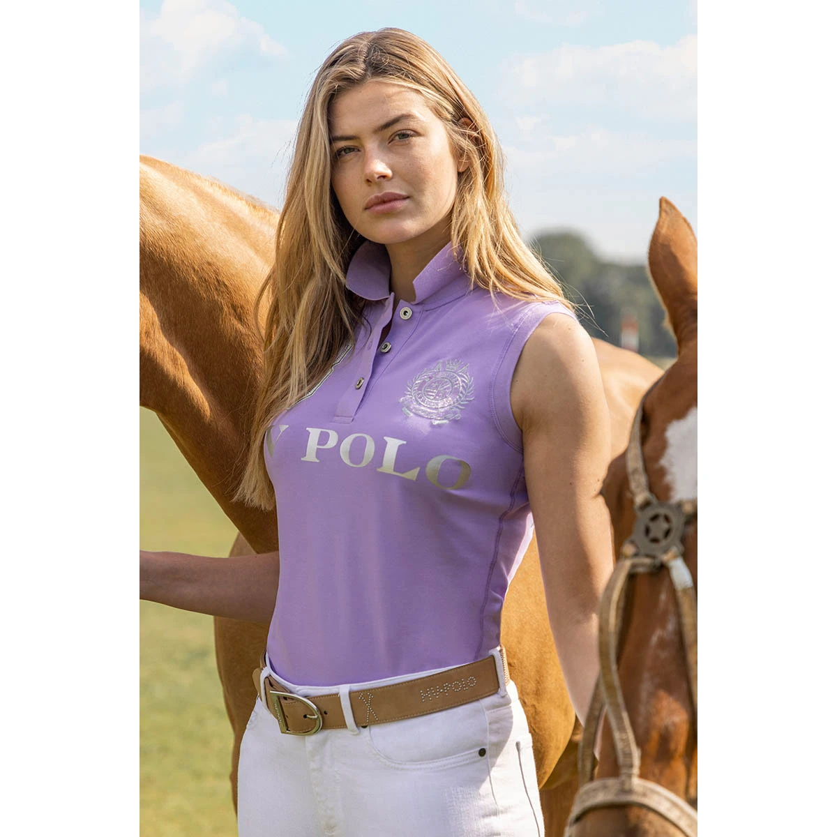 Polo HV POLO HVPFavouritas Mouwloos Paars 7 Polo HV POLO HVPFavouritas Mouwloos Paars - Afbeelding 5