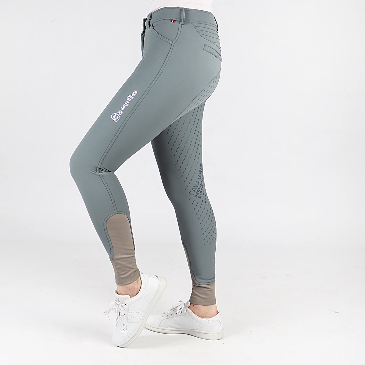 Rijbroek Cavallo CAVACalima Full Grip Lichtblauw 6 Rijbroek Cavallo CAVACalima Full Grip Lichtblauw - Afbeelding 4