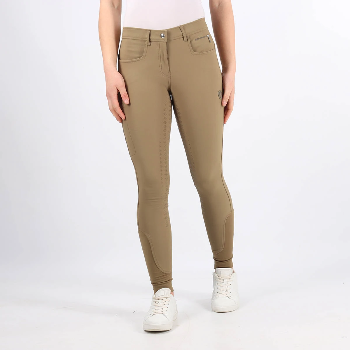 Rijbroek Covalliero Full Grip Middengroen 3 Rijbroek Covalliero Full Grip Middengroen