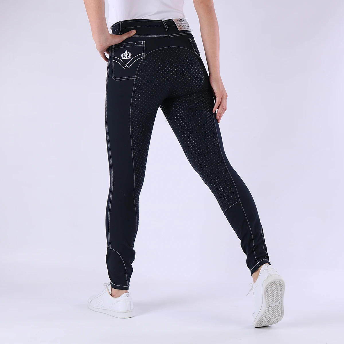 Rijbroek Epplejeck Sparkle Full Grip Donkerblauw 3 Rijbroek Epplejeck Sparkle Full Grip Donkerblauw