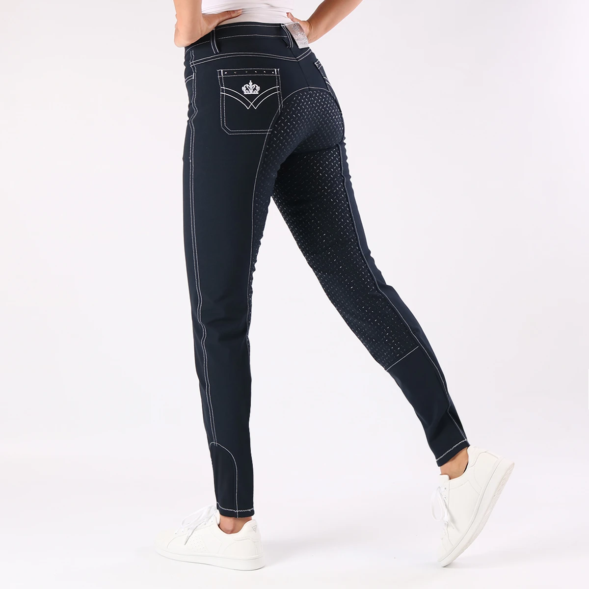 Rijbroek Epplejeck Sparkle Full Grip Kids Donkerblauw 3 Rijbroek Epplejeck Sparkle Full Grip Kids Donkerblauw