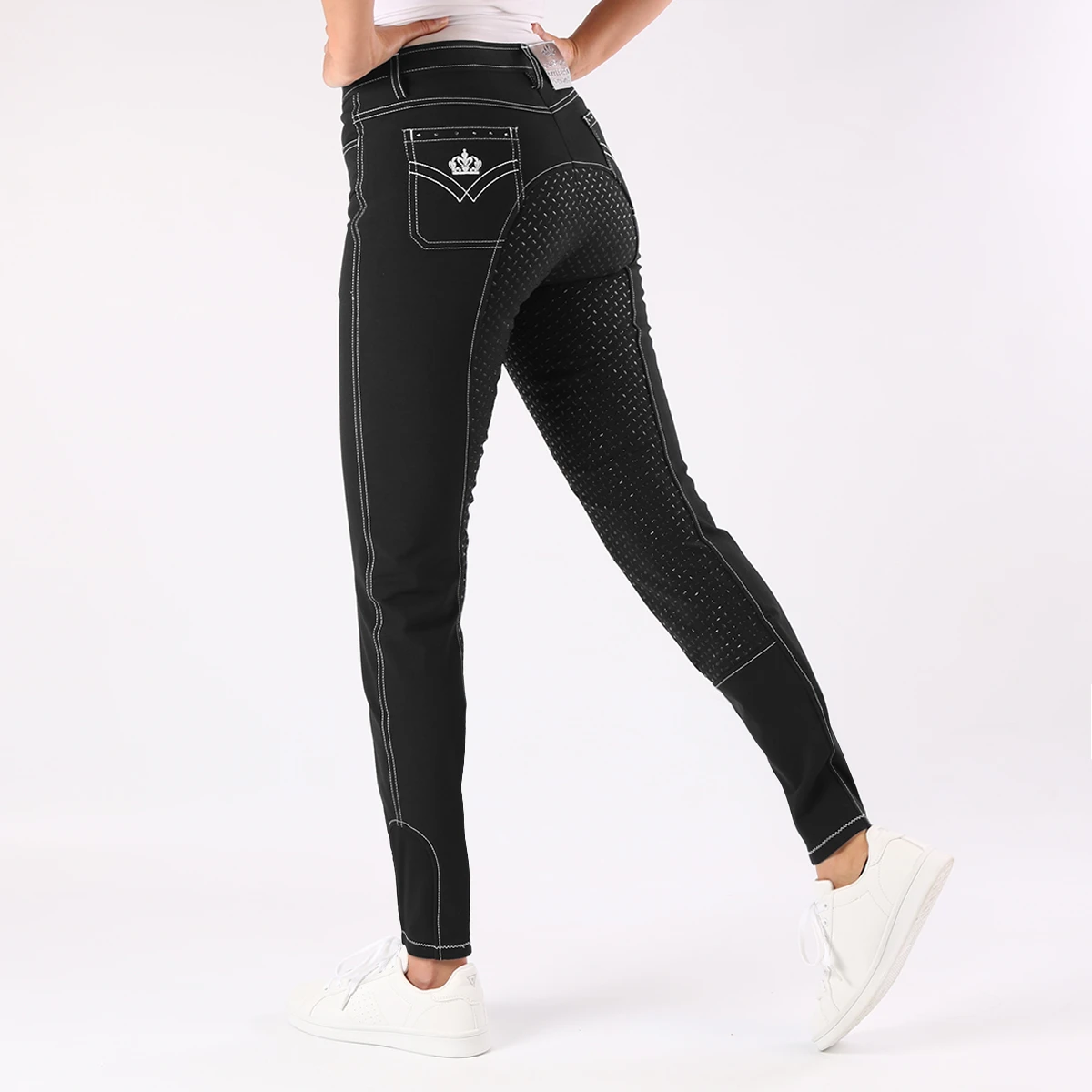 Rijbroek Epplejeck Sparkle Full Grip Kids Zwart 3 Rijbroek Epplejeck Sparkle Full Grip Kids Zwart