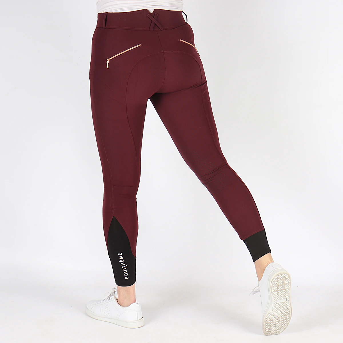 Rijbroek Equithème Kenya Knie Grip Rood 3 Rijbroek Equithème Kenya Knie Grip Rood