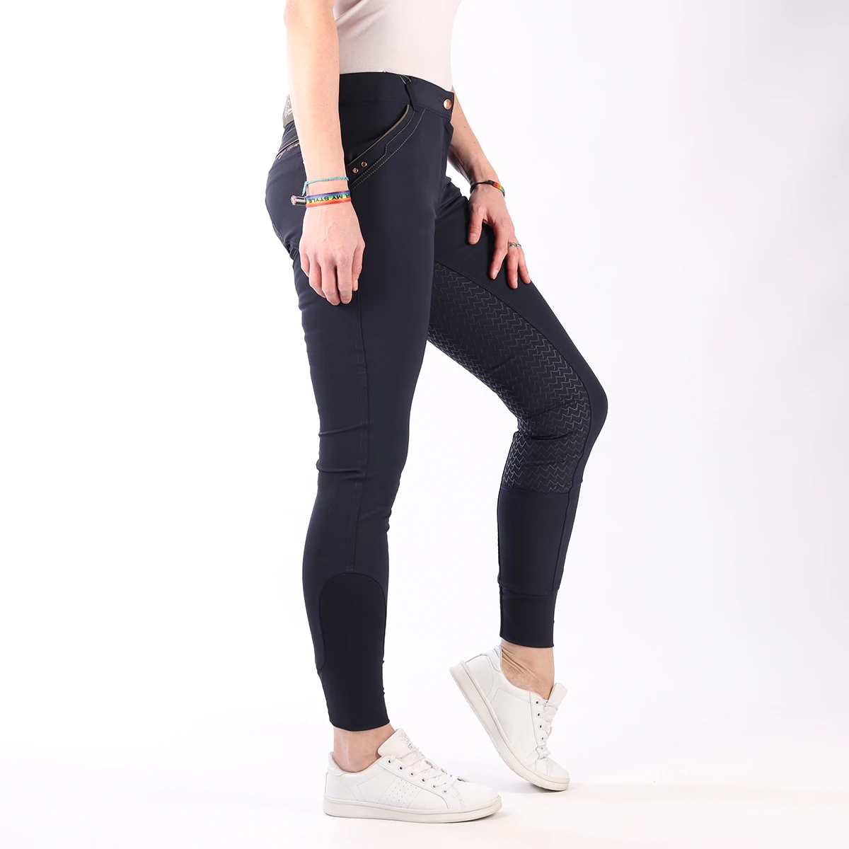 Rijbroek Harry's Horse Denici Cavalli Bosque Full Grip Donkerblauw 4 Rijbroek Harry's Horse Denici Cavalli Bosque Full Grip Donkerblauw - Afbeelding 2