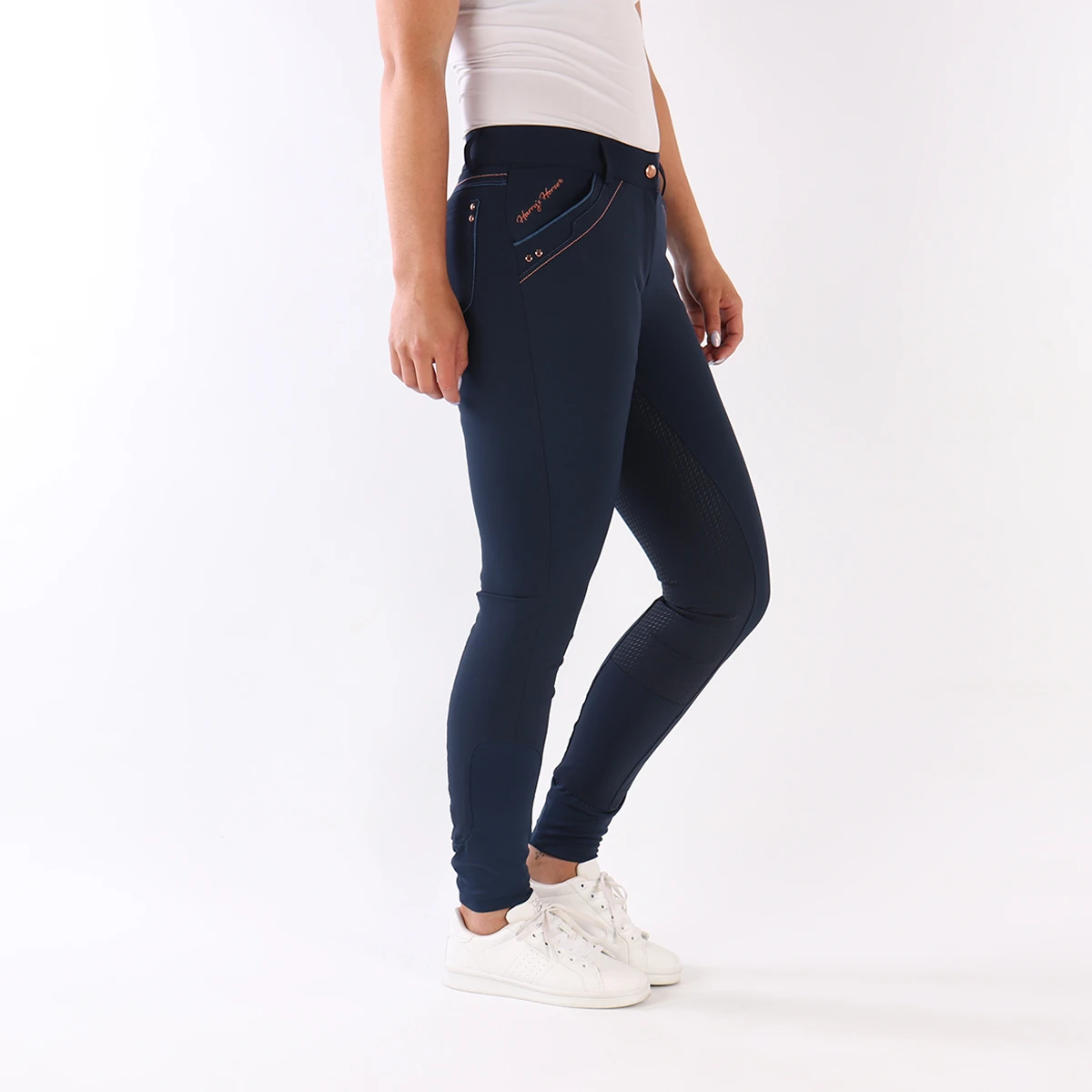 Rijbroek Harry's Horse Tallinn Full Grip Blauw 5 Rijbroek Harry's Horse Tallinn Full Grip Blauw - Afbeelding 3