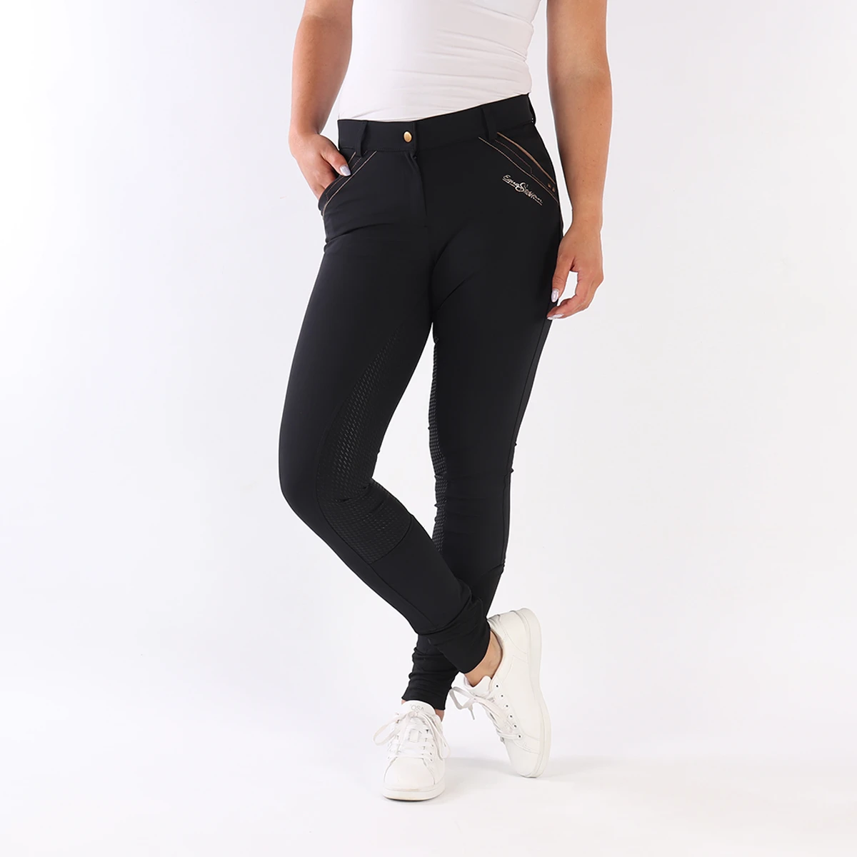 Rijbroek Harry's Horse Tallinn Full Grip Zwart 4 Rijbroek Harry's Horse Tallinn Full Grip Zwart - Afbeelding 2