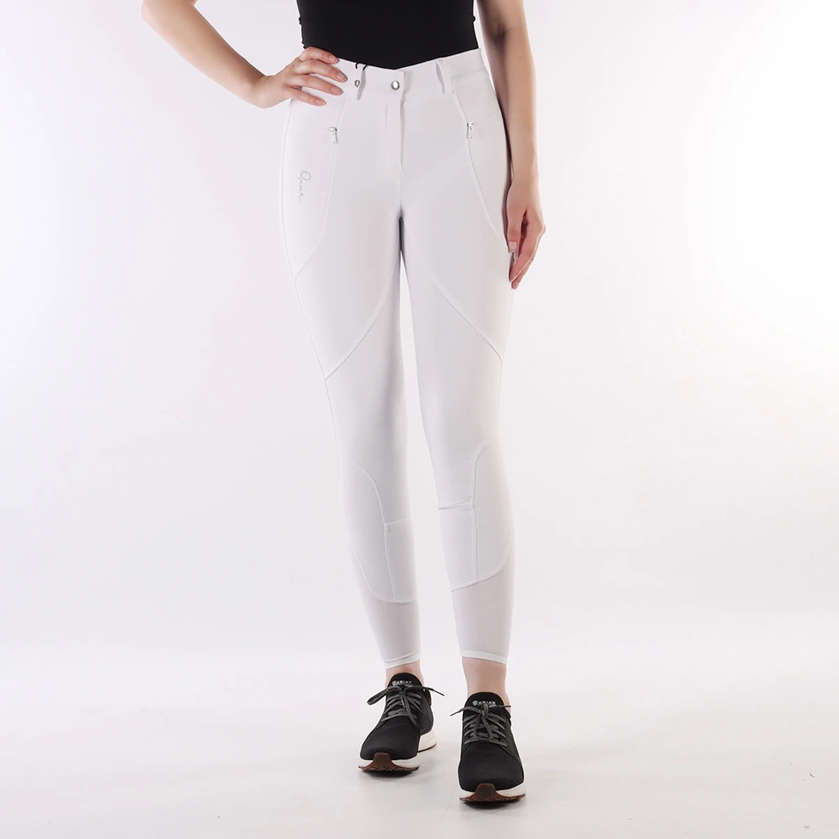 Rijbroek Quur QNeela Full Grip Wit 3 Rijbroek Quur QNeela Full Grip Wit