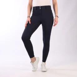 Rijbroek Rebel By Montar Crystals Full Grip Donkerblauw