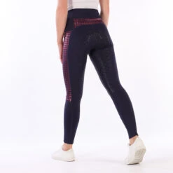 Rijlegging N-Brands X Epplejeck Printed Shiny Full Grip Donkerblauw-roze -Stijlvolle Ruiter rijlegging n brands x epplejeck printed shiny full grip donkerblauw roze 1500x1500 180306