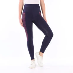 Rijlegging N-Brands X Epplejeck Printed Shiny Full Grip Donkerblauw-roze -Stijlvolle Ruiter rijlegging n brands x epplejeck printed shiny full grip donkerblauw roze 1500x1500 180307