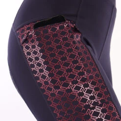 Rijlegging N-Brands X Epplejeck Printed Shiny Full Grip Donkerblauw-roze -Stijlvolle Ruiter rijlegging n brands x epplejeck printed shiny full grip donkerblauw roze 1500x1500 180308