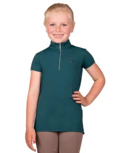 Trainingsshirt QHP Veerle Kids Turquoise -Stijlvolle Ruiter trainingsshirt qhp veerle kids turquoise 1500x1500 182653