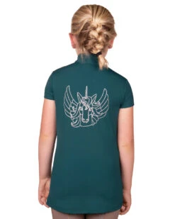 Trainingsshirt QHP Veerle Kids Turquoise -Stijlvolle Ruiter trainingsshirt qhp veerle kids turquoise 1500x1500 182654